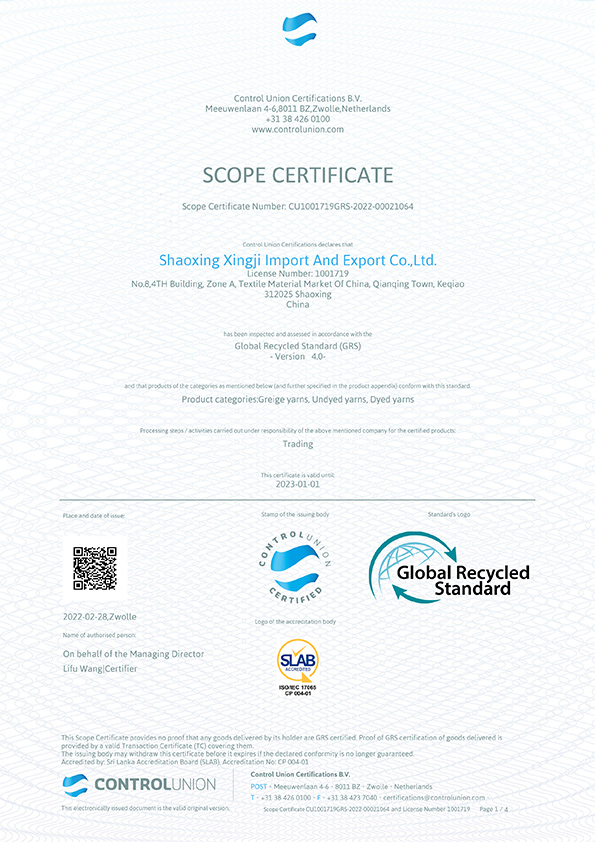 SCOPE CERTIFICAAT